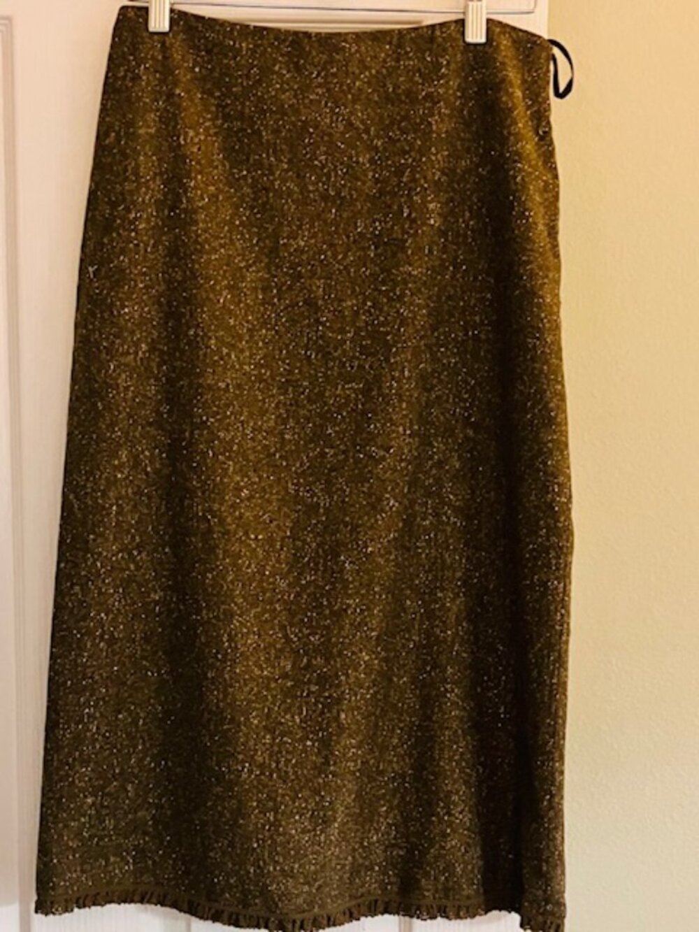 Banana Republic olive green tweed midi SZ 8 equestrian Ralph Lauren inspo - Picture 3 of 7